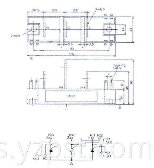 150A Triple arms thyristor module for low voltag